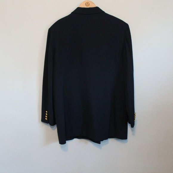 Lauren Ralph Lauren Wool Double Breasted Blazer Suit Jacket Navy Size 14 H11870 - Picture 3 of 9